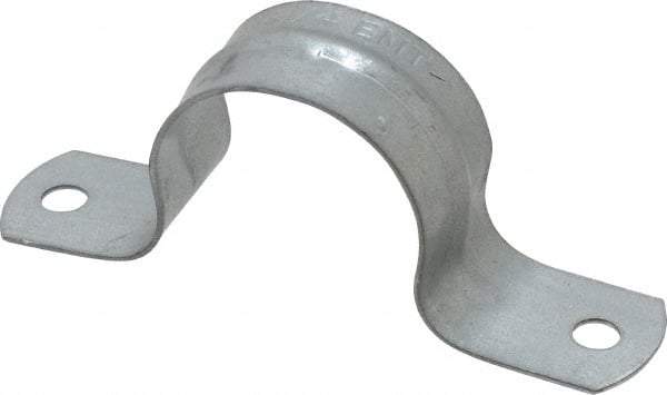 Thomas & Betts - 1-1/4 Pipe, Steel, Zinc Plated Pipe or Conduit Strap - 2 Mounting Holes - Americas Industrial Supply