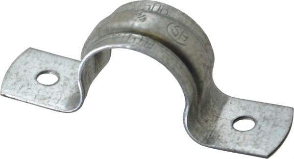 Thomas & Betts - 3/4 Pipe, Steel, Zinc Plated Pipe or Conduit Strap - 2 Mounting Holes - Americas Industrial Supply