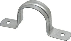 Thomas & Betts - 1-1/2 Pipe, Steel, Zinc Plated Pipe or Conduit Strap - 2 Mounting Holes - Americas Industrial Supply