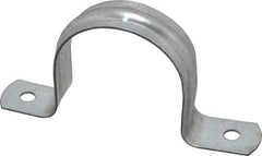 Thomas & Betts - 2 Pipe, Steel, Zinc Plated Pipe or Conduit Strap - 2 Mounting Holes - Americas Industrial Supply