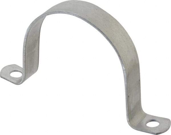 Thomas & Betts - 3-1/2 Pipe, Steel, Zinc Plated Pipe or Conduit Strap - 2 Mounting Holes - Americas Industrial Supply