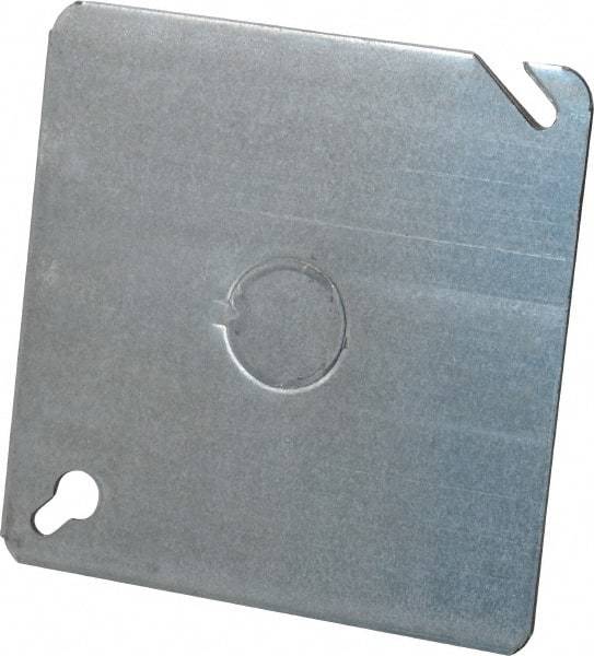 Thomas & Betts - Electrical Outlet Box Steel Face Cover - 4" Overall Width - Americas Industrial Supply