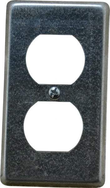 Thomas & Betts - Electrical Outlet Box Steel Device Cover - Includes Phillips Head Screw - Americas Industrial Supply