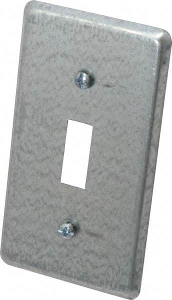 Thomas & Betts - Electrical Outlet Box Steel Device Cover - Includes Phillips Head Screw - Americas Industrial Supply