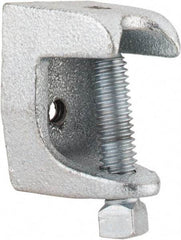 Thomas & Betts - 15/16" Max Flange Thickness, 1/4-20" Rod Standard Beam Clamp - 450 Lb Capacity, Malleable Iron - Americas Industrial Supply