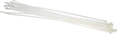 Thomas & Betts - 14-1/2" Long Natural (Color) Nylon Standard Cable Tie - 30 Lb Tensile Strength, 1.31mm Thick, 101.6mm Max Bundle Diam - Americas Industrial Supply