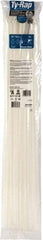 Thomas & Betts - 30" Long Natural (Color) Nylon Standard Cable Tie - 120 Lb Tensile Strength, 1.52mm Thick, 228.6mm Max Bundle Diam - Americas Industrial Supply