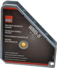 Bessey - 3-3/4" Wide x 3/4" Deep x 4-3/8" High Magnetic Welding & Fabrication Square - 112 Lb Average Pull Force - Americas Industrial Supply