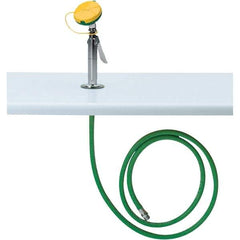 Haws - 5" Wide x 104" High, Deck Mount, Plastic Bowl, Eye & Face Wash Station - 6" Inlet, 250 psi Flow, 12 GPM Flow Rate - Americas Industrial Supply