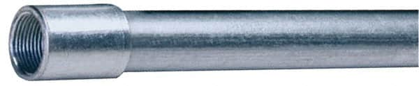 Made in USA - 3/4" Trade Size, 10' Long, Rigid Conduit - Steel, 3/4" ID - Americas Industrial Supply