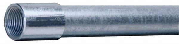 Made in USA - 1-1/4" Trade Size, 10' Long, Rigid Conduit - Steel, 1-1/4" ID - Americas Industrial Supply