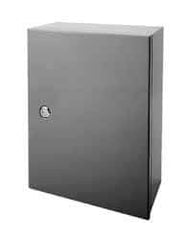 Wiegmann - 21" OAW x 21" OAH Powder Coat Finish Electrical Enclosure Back Panel - 24" x 24" Box, 14 Gauge Steel, Use with B242407CH/B242409CH/B242411CH/LOH242408/N12242406/N12242408/N12242410/N12242412/N12242416/RHC242408 - Americas Industrial Supply