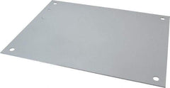 Wiegmann - 13" OAW x 17" OAH Powder Coat Finish Electrical Enclosure Back Panel - 20" x 16" Box, 14 Gauge Steel, Use with B201607CH/B201609CH/LOH201606/N12162006/N12162008/N12201606/N12201608/N12201610/N12201612/RHC201606 - Americas Industrial Supply