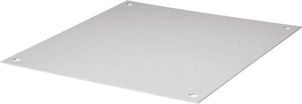 Wiegmann - 17" OAW x 17" OAH Powder Coat Finish Electrical Enclosure Back Panel - 20" x 20" Box, 14 Gauge Steel, Use with B202007CH/B202009CH/LOH202008/N12202006/N12202008/N12202010/RHC202008/WA202006FM - Americas Industrial Supply