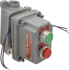 Hubbell Killark - 2 Operator, Mushroom Head Control Station - Start-Stop (Legend), Momentary Switch, NO/NC Contact, NEMA 3, 7, 9 - Americas Industrial Supply