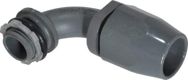 Thomas & Betts - 1/2" Trade, Thermoplastic Threaded Angled Liquidtight Conduit Connector - Insulated - Americas Industrial Supply