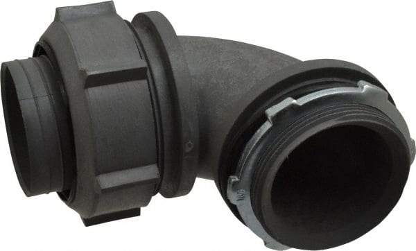 Thomas & Betts - 2" Trade, Thermoplastic Threaded Angled Liquidtight Conduit Connector - Insulated - Americas Industrial Supply