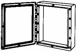 Thomas & Betts - Thermoplastic Standard Enclosure Hinge Flat Cover - NEMA 1, 2, 3, 4, 12, 3S, 3SX, 3X, 4X, 24-1/2" Wide x 30-1/2" High x 9-1/2" Deep - Americas Industrial Supply