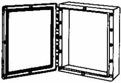 Thomas & Betts - Thermoplastic Standard Enclosure Hinge Flat Cover - NEMA 1, 2, 3, 4, 12, 3S, 3SX, 3X, 4X, 24-1/2" Wide x 30-1/2" High x 7-1/2" Deep - Americas Industrial Supply