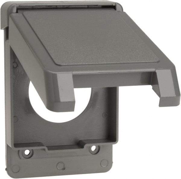 Thomas & Betts - Electrical Outlet Box Polycarbonate Single Receptacle Cover - Americas Industrial Supply