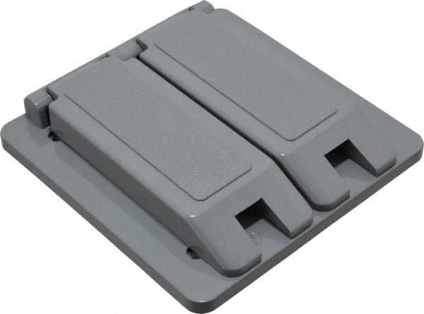 Thomas & Betts - Electrical Outlet Box Polycarbonate Duplex Receptacle Cover - Americas Industrial Supply