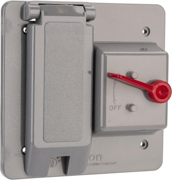 Thomas & Betts - Electrical Outlet Box Polycarbonate Combination Toggle with GFI Cover - Americas Industrial Supply