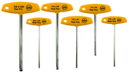 6 Piece - T-Handle Inch MagicRing® Screw Holding Ball End Hex Ergonomic Comfort Grip Set - Americas Industrial Supply
