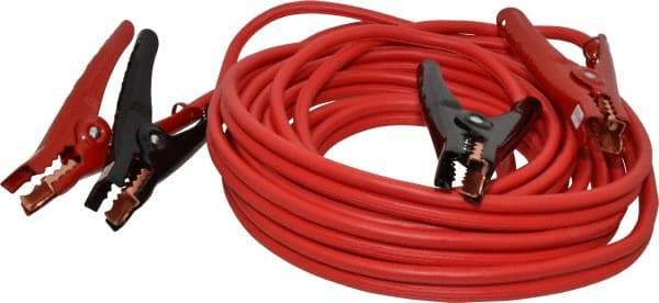 Southwire - 25 Ft. Long, 250 Amperage Rating, Insulated No Shock Sidekick Clamp - Red, 4 Wire Guage - Americas Industrial Supply