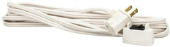 Southwire - 15', 16/2 Gauge/Conductors, White Indoor Extension Cord - 1 Receptacle, 10 Amps, UL SPT-2, NEMA 1-15P - Americas Industrial Supply