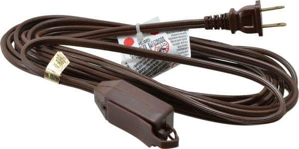 Southwire - 15', 16/2 Gauge/Conductors, Brown Indoor Extension Cord - 1 Receptacle, 13 Amps, 125 VAC, UL SPT-2, NEMA 1-15P, 1-15R x 3 - Americas Industrial Supply