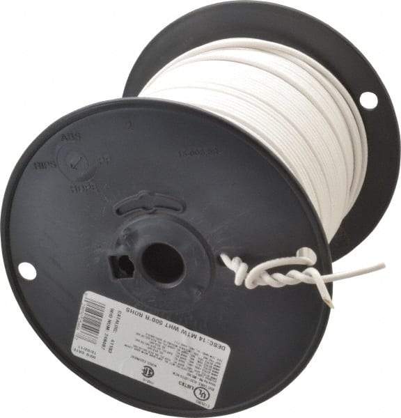 Southwire - 14 AWG, 41 Strand, White Machine Tool Wire - PVC, Acid, Moisture and Oil Resistant, 500 Ft. Long - Americas Industrial Supply