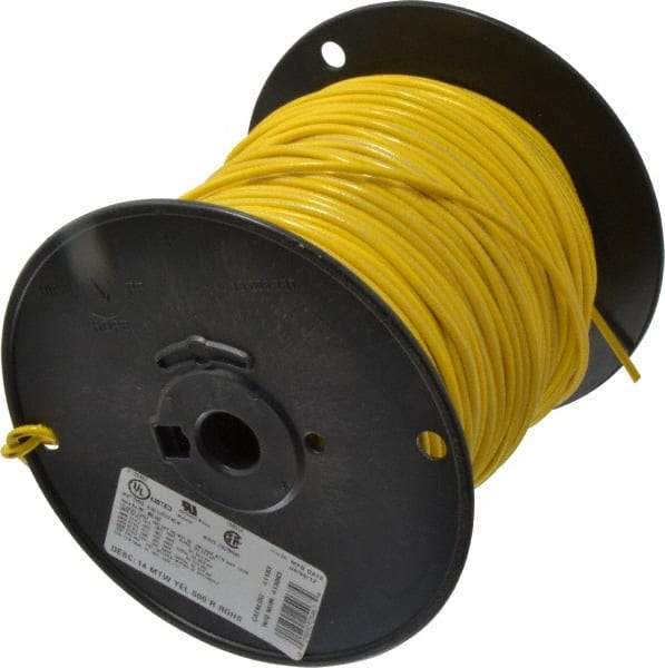 Southwire - 14 AWG, 41 Strand, Yellow Machine Tool Wire - PVC, Acid, Moisture and Oil Resistant, 500 Ft. Long - Americas Industrial Supply