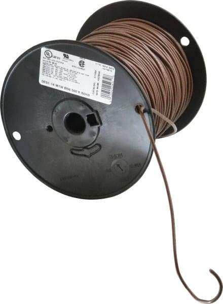 Southwire - 14 AWG, 41 Strand, Brown Machine Tool Wire - PVC, Acid, Moisture and Oil Resistant, 500 Ft. Long - Americas Industrial Supply