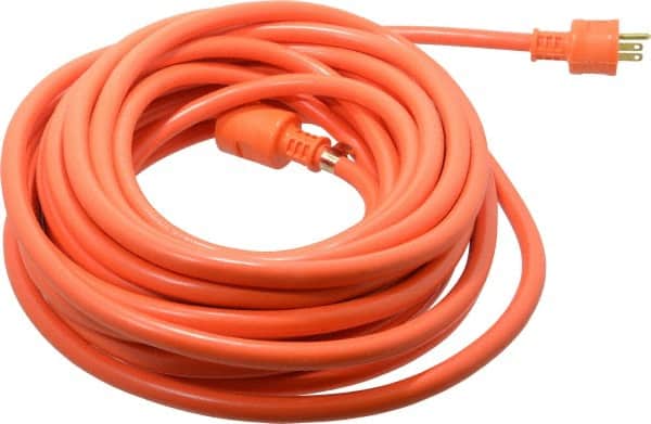 Southwire - 50', 14/3 Gauge/Conductors, Multicolor Indoor & Outdoor Extension Cord - 1 Receptacle, 15 Amps, 125 VAC, UL SJTOW, NEMA 5-15P, 5-15R - Americas Industrial Supply