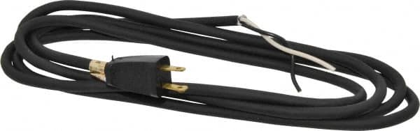 Southwire - 9', 16/2 Gauge/Conductors, Black Outdoor Replacement Cord - 1 Receptacle, 13 Amps, 125 VAC, UL SJEOOW, NEMA 1-15P - Americas Industrial Supply