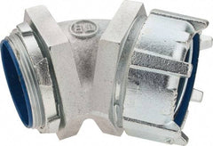 Thomas & Betts - 3" Trade, Malleable Iron Threaded Angled Liquidtight Conduit Connector - Insulated - Americas Industrial Supply