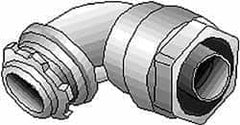 Thomas & Betts - 2-1/2" Trade, Malleable Iron Threaded Angled Liquidtight Conduit Connector - Insulated - Americas Industrial Supply