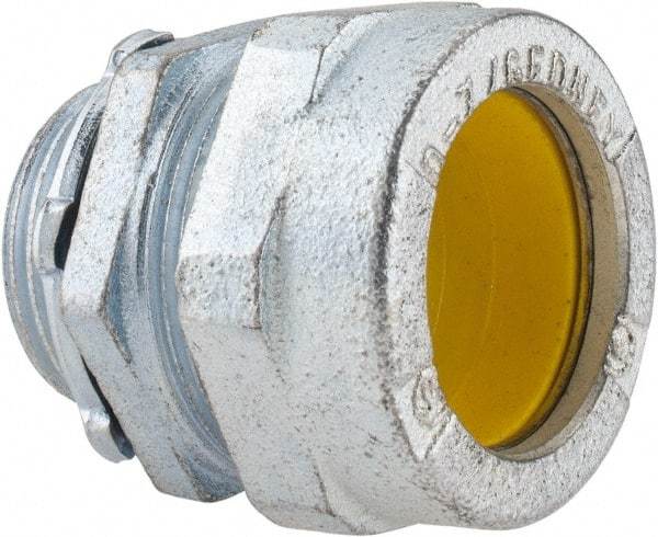 O-Z/Gedney - 1 to 1.2" Cable Capacity, Liquidtight, Straight Strain Relief Cord Grip - 1 NPT Thread, 1-3/8" Long, Iron - Americas Industrial Supply