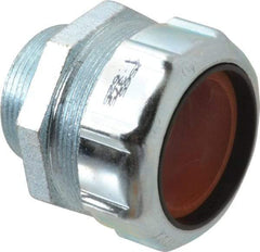 Thomas & Betts - 1-3/8 to 1-5/8" Cable Capacity, Liquidtight, Straight Strain Relief Cord Grip - 1-1/2 NPT Thread, 2-5/8" Long, Iron & Zinc - Americas Industrial Supply