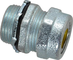 O-Z/Gedney - 0.4 to 1/2" Cable Capacity, Liquidtight, Straight Strain Relief Cord Grip - 3/4 NPT Thread, 1-3/16" Long, Iron - Americas Industrial Supply