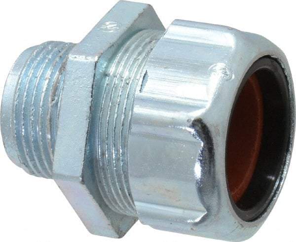 Thomas & Betts - 3/4 to 7/8" Cable Capacity, Liquidtight, Straight Strain Relief Cord Grip - 3/4 NPT Thread, 1-15/16" Long, Iron & Zinc - Americas Industrial Supply