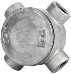 Thomas & Betts - (4) 1" Knockouts, Iron Round GUAX - 3-1/2" Overall Width x 2.31" Overall Depth - Americas Industrial Supply