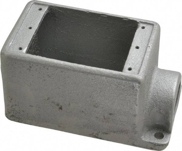 Thomas & Betts - 1 Gang, (1) 1" Knockout, Iron Rectangle Device Box - 2-3/4" Overall Width - Americas Industrial Supply