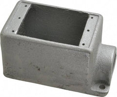 Thomas & Betts - 1 Gang, (1) 1" Knockout, Iron Rectangle Device Box - 2-3/4" Overall Width - Americas Industrial Supply