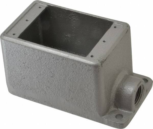 Thomas & Betts - 1 Gang, (1) 1/2" Knockout, Iron Rectangle Device Box - 2-3/4" Overall Width - Americas Industrial Supply