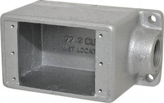 Thomas & Betts - 1 Gang, (1) 3/4" Knockout, Iron Rectangle Device Box - 2-3/4" Overall Width - Americas Industrial Supply