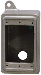 O-Z/Gedney - 1 Gang, 1/2" Knockouts, Iron Rectangle Device Box - Aluminum Enamel, Zinc Electroplated - Americas Industrial Supply