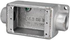 Thomas & Betts - 1 Gang, (2) 3/4" Knockouts, Iron Rectangle Device Box - Zinc Plated - Americas Industrial Supply