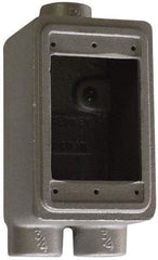 O-Z/Gedney - 1 Gang, 1/2" Knockouts, Iron Rectangle Outlet Box - Weather Resistant - Americas Industrial Supply