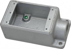 Thomas & Betts - 1 Gang, (1) 3/4" Knockout, Iron Rectangle Device Box - 2-3/4" Overall Width x 2" Overall Depth - Americas Industrial Supply